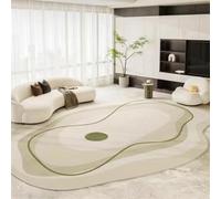 SFgFGfcghC Tapis de Salon Style crème au Beurre Tapis de Chevet de Forme irrégulière pour Chambres Utilisation Domestique Tapis de Luxe Vert,b,100 * 160cm