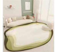 SFgFGfcghC Tapis de Salon Style crème au Beurre Tapis de Chevet de Forme irrégulière pour Chambres Utilisation Domestique Tapis de Luxe Vert,a,100 * 160cm