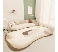 SFgFGfcghC Tapis de Salon Style crème au Beurre Tapis de Chevet de Forme irrégulière pour Chambres Utilisation Domestique Tapis de Luxe Vert,b,100 * 160cm