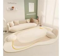 SFgFGfcghC Tapis de Salon Style crème au Beurre Tapis de Chevet de Forme irrégulière pour Chambres Utilisation Domestique Tapis de Luxe Vert,f,100 * 160cm