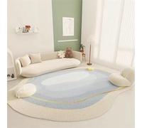 SFgFGfcghC Tapis de Salon Style crème au Beurre Tapis de Chevet de Forme irrégulière pour Chambres Utilisation Domestique Tapis de Luxe Vert,c,100 * 160cm