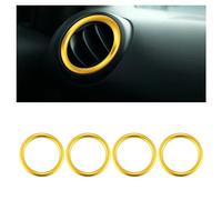 SFIWFOGD Anneau de sortie de ventilation de climatisation, couverture de décoration intérieure compatible avec Jeep Compatible avec Wrangler JL 18-22 for Jeep Gladiator JT 20-22(Color:Yellow)