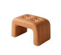 SFJATTA Banc de Rangement en Forme de U pour Pied de lit - Banc Ottoman en Similicuir pour Chambre et entrée - Banc à Chaussures Anti-affaissement - Design imperméable et Compatible(Orange)