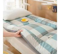 SFJATTA Matelas futon en Coton, Matelas futon surmatelas Simple Enroulable, Matelas de Sol futon Tatami Japonais, pour Traditionnel Sol Matelas Futon(Light Blue,80 * 190cm)