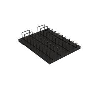 SFJATTA Petit Présentoir D'échantillons Carreaux Panneaux Bois Présentoirs D'album Photo Bureau avec 10 Emplacements pour Cartes(Nero,33 * 35cm)