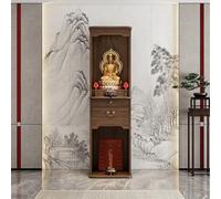 SFJATTA Table d'autel avec Rangement, Table d'offrandes sur piédestal de Style Chinois, pour Salon, Chambre, Bureau(48 * 42 * 176cm)