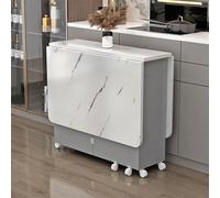 SFJATTA Table de Cuisine Pliable Compacte Table, Table d'appoint avec Ailes Pliantes, pour Salon, Bureau(Gray,120 * 60cm/47.2 * 23.6in)