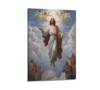 sfjjkh Poster de l'Ascension biblique de Jésus-Christ sur toile pour salon, chambre à coucher, 20 x 30 cm, style cadre