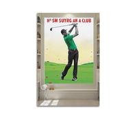 sfjjkh Poster de sport Play Golf Swing The Club - Art mural esthétique sur toile pour salon, chambre à coucher - 20 x 30 cm - Style sans cadre