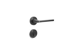 SFJSFIMQ Serrure de Porte intérieure en Bois Gris Perle for Chambre à Coucher, Serrure de Porte magnétique silencieuse et Fendue(F73 59 Black Nickel Single Lock)