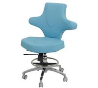 SFKLYU Tabouret de Travail Pivotant avec Dossier Croisé et Siège Hydraulique Réglable, Idéal pour Cabinets Dentaires, Massages, Soins du Visage, Spas, Dessin Technique, Tatouage Esthétique