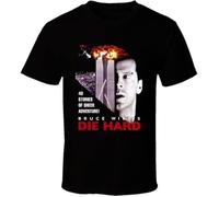 SFMTRTAO Die Hard Bruce Willis Retro Action Movie T Shirt Black XL