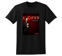 SFMTRTAO Lucifer T Shirt TV Show Season 1 2 3 Poster Black M