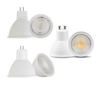 SFNGXXAG 10-Pack, LED COB Spotlight AC110V GU5.3/GU10/MR16 7W 24 Degree Dimmable Chandelier Lamp Table Light Household Bulbs(Cold White,GU5.3 7W 110V)