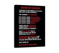 SFNGXXAG Road to Success Motivational Map, Inspirational Journey Canvas Wall Art, Large Poster for Entrepreneur Home Office Business Decor (Unframed,12x18inch(30x45cm))