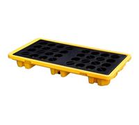 SFNIOKFG Bac de rétention pour réservoir d'huile, Plateforme modulaire pour rétention d'huile, conteneur en Plastique, Plateforme de Placement de Baril d'huile étanche (130 x 68 x 15 cm)