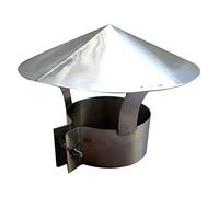 SFNIOKFG Capot de cheminée en Acier Inoxydable pour cheminée, Capuchon de Protection pour Tuyau, Protection Contre la Pluie et la Neige, Protection de Conduit pour Tuyau, 130 mm