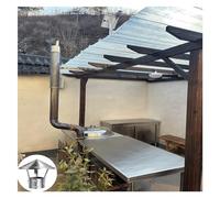 SFNIOKFG Chapeau de cheminée Chapeau de cheminée à tête Conique, Chapeaux de cheminée de cheminée, Couvercle de Conduit de cheminée, Tuyau de Conduit de cheminée en Acier Inoxydable, couver