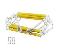 SFNIOKFG Échelle de Corde d'évacuation Échelle de Corde d'incendie pour Enfants Capacité de Poids jusqu'à 420 Kg Échelle de sécurité avec Crochets/15 M/49 Pieds