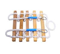 SFNIOKFG Échelle de Corde en Bois Massif Force de Traction 500 Kg Échelle de Feu à Bûches Corde de Pédale Solide Échelle d'Évasion Pliante Antidérapante avec Crochet Fenêtre Évasion