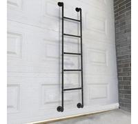 SFNIOKFG Échelle de puits de Secours en métal, échelle en métal sur Pied pour Maison à 2 étages, bibliothèque, lit superposé, échelles d'escalade intérieures et extérieures, Taille Personna