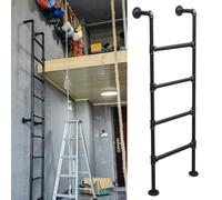 SFNIOKFG Échelle de Secours de 100 à 300 cm de Haut, échelle Droite en métal Peu encombrante pour Escalade en Toute sécurité, échelle Industrielle en Tube de Fer pour dortoir/bibliothèque/g