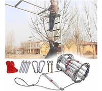 SFNIOKFG Échelle de Secours, échelle Souple en Corde métallique, échelle de Secours en Alliage d'aluminium, échelle d'escalade pour Projet de Sauvetage à Haute Altitude réutilisable/