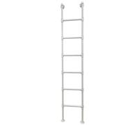 SFNIOKFG Échelle de Secours Robuste pour puits de fenêtre, Mezzanine en métal à Fixation Murale pour Appartements, dortoirs, échelles d'escalade de sécurité - Blanc - Charge 330 LB (170 cm/