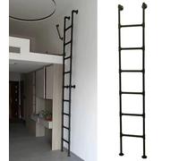 SFNIOKFG Échelle Droite en métal et Fer 100-300 cm Échelle de Grenier antidérapante pour lit superposé RV, échelle d'escalade d'urgence en Cas d'incendie Multi-Usage, capacité de Charge de