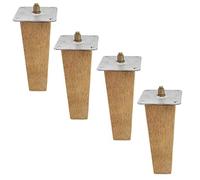 SFNIOKFG Lot de 4 Pieds de Meuble, Pieds de canapé en Bois Massif, Pieds de Bureau d'ordinateur en chêne, Pieds de tiroir à cône carré, Pieds de Table Basse, Pieds d'armoire, Pieds de coiff
