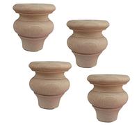SFNIOKFG Pieds de Meubles en Bois, Lot de 4 Pieds de Rechange Ronds en Chignon, Pieds de Meubles en Chignon Rond en hêtre, Pieds de canapé en Bois, Pieds de Remplacement de Fauteuil, pour c