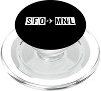 SFO MNL Route San Francisco Manille Flight Path PopSockets PopGrip pour MagSafe
