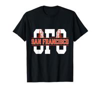 SFO San Francisco Typographie avec Golden Gate Bridge T-Shirt