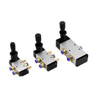 SFOCQVISH 1 pièce 4H210-08 5/2 4H310-10 4H-410-15 Mode de Fonctionnement de la poignée de sélection de vanne Manuelle pneumatique(4h410-15,With-6mm-Fitting)