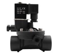 SFOCQVISH Électrovanne bidirectionnelle en Plastique, normalement fermée ou normalement Ouverte, 220 V CA, à Commande Pilote, avec Interrupteur Manuel et réglage du débit(G-DC 12v-ES Open)