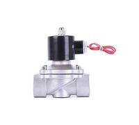 SFOCQVISH Électrovanne Carburant air Eau DN40 12 V 1,5 Pouce N/C SS304 à Action directe 220 V 110 V 24 V 1 pièce(Npt-110vac,1.5NBR)