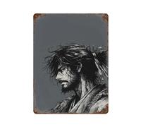 SFOGIEB Miyamoto Musashi Art Poster mural en métal Décoration moderne de bar 40 x 30 cm