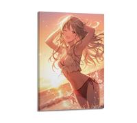 SFOGIEB Poster décoratif sur toile « Girl Emerging from The Sea » - Impression d'art moderne pour chambre à coucher - 60 x 90 cm