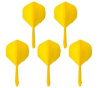 SFOIKVG Ailettes et tiges de fléchettes intégrées Kit d'accessoires Professionnels Souples en Un, 5 à 50 pièces, 2BA, Jeux de fléchettes Plastique intégrés pour Accessoires(Yellow-5Pcs)