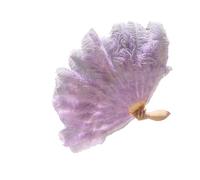 SFOIKVG Eventail plume Grands éventails de Plumes pelucheuses à 13 os, 100CM 130CM, Rose rouge, main, for fête mariage, accessoires spectacle sur scène pour Danse(Light purple,Right hand 100CM)