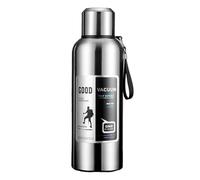 SFOIKVG Gourde Sport Gobelet Isotherme Grande capacité en Acier Inoxydable for thé, café ou Eau, idéal for Les Voyages pour l'Extérieur(Sliver 2000ml)
