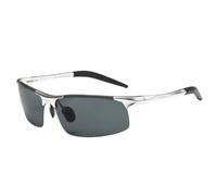 SFOIKVG Lunette de cyclisme Driving Sunglasses Men Aluminum Magnesium Frame Sport Sun Glasses Driver Retro Goggles Sunglass UV400 Anti-Glare pour Sports plein air(Glasses Case,Black Red)