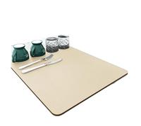 SFOIKVG Tapis de Souris Tapis de Cuisine Absorbant for Vaisselle, Tapis séchage, d'égouttage, résistant à la Chaleur, Set Table égouttoir pour Le Bureau et la Maison(Beige,11.81in 15.75in)