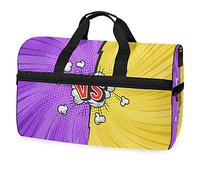 Sfondo Blu Giallo Resa Dei Conti Sac de Sport de Natation de Sport avec Compartiment À Chaussures Sacs de Sport À Bandoulière Sac À Main pour Voyage Femmes Filles