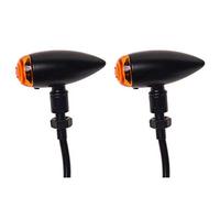 SFONIA 2pcs Indicateurs De Moto Ambre Clignotants Lumières 12V Étanche Imperméabilisants De Signalisation Lumière Universel pour Moto Scooter Quad Cruiser Off Road