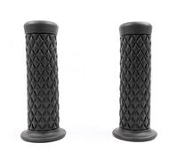 SFONIA 2pcs Poignées de Guidon Poignée Moto 22MM 7/8" en Caoutchouc Anti-dérapant Universel pour Moto Scooter Quad Cruiser Off Road (Noir)