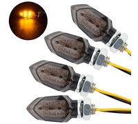 SFONIA 4 Pièces Clignotants Moto LED Homologués E, Mini Indicateurs pour moto, Étanches, Universels pour Scooter, Quad, Cruiser, Off-Road