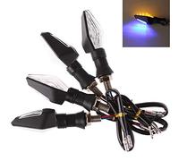 SFONIA 4pcs Indicateurs de Moto 12LED Clignotants Lumières 12V Étanche Universel pour Moto Scooter Quad Cruiser Off Road