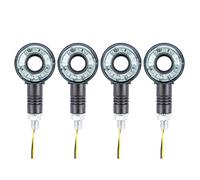 SFONIA 4pcs Indicateurs de Moto 12LED Clignotants Lumières 12V Étanche Universel pour Moto Scooter Quad Cruiser Off Road