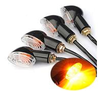 SFONIA 4pcs Indicateurs de Moto Mini Clignotants Lumières 12V Étanche Universel pour Moto Scooter Quad Cruiser Off Road